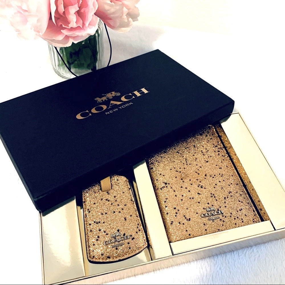 COACH Gold Travel Set